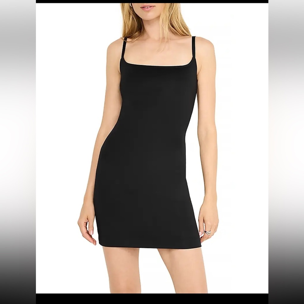 Good American Scuba Black Strappy Dress